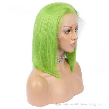 Ombre Color Short Bob Wigs Human Lace Frontal Closure Bob Wigs 150%250% 180% Full Brazilian Cuticle Aligned Human Hair Wig